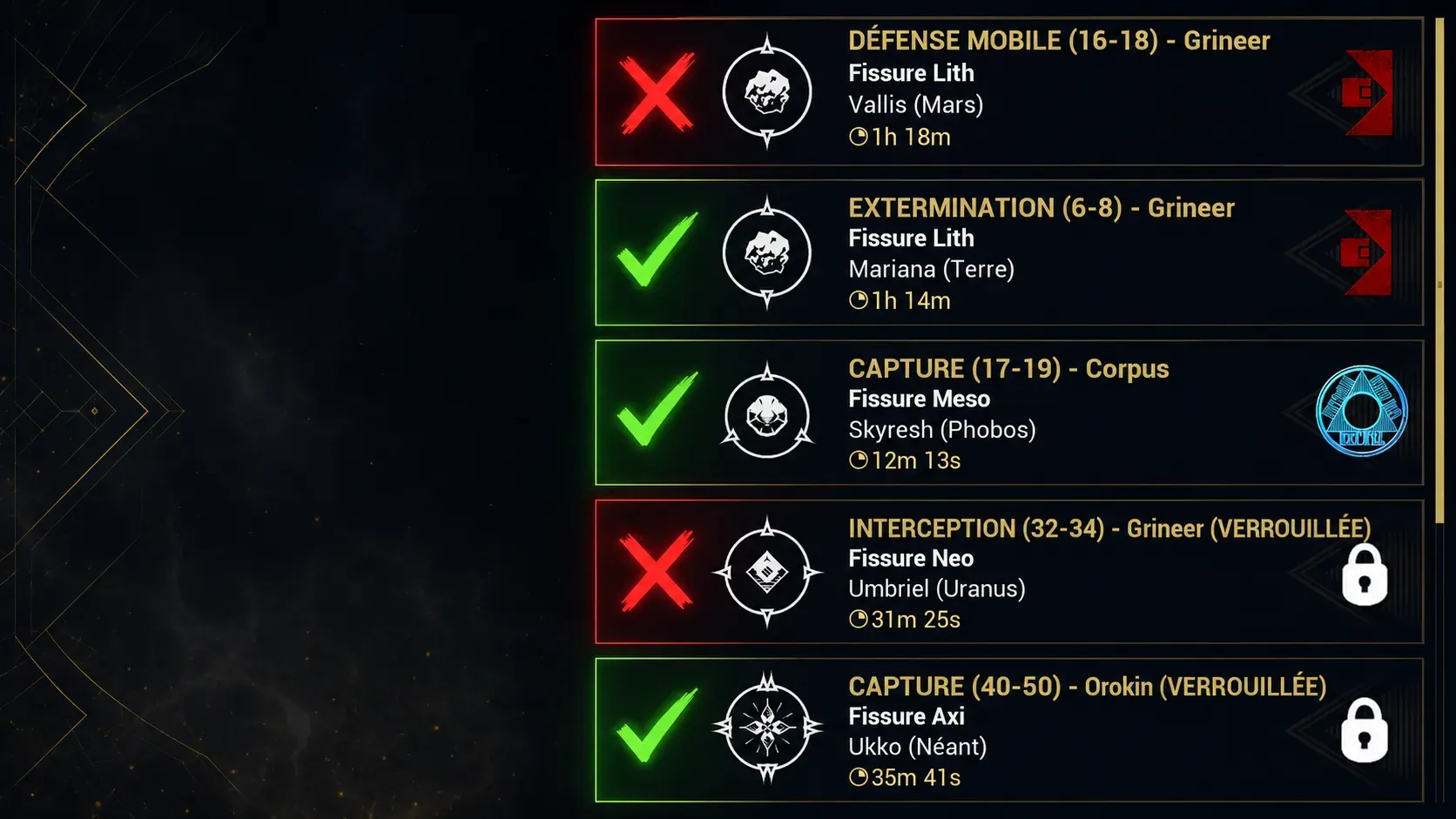 Bien choisir sa mission fissure